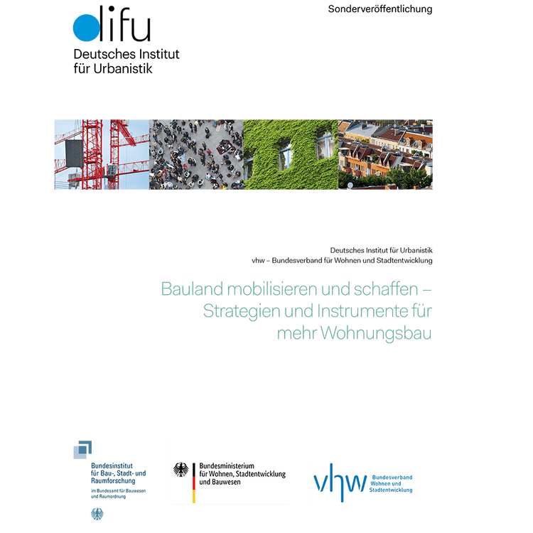 Cover Sonderveröffentlichung Baulandmobilisierung vom Deutschen Institut für Urbanistik