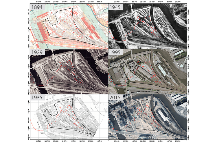 Veränderungen des Bahnhofsgeländes 1894 bis 2015