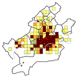 Karte WG-Angebot und Nachfrage in Frankfurt am Main